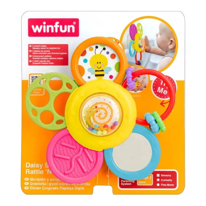 WINFUN – Daisy Spin Rattle 'N Teether