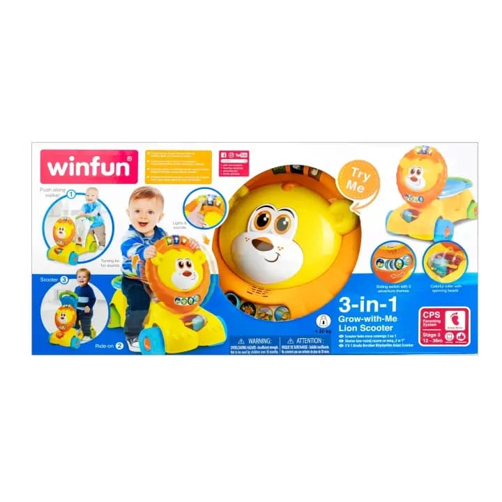 WINFUN – 3-in-1 Grow-with-Me Lion Scooter